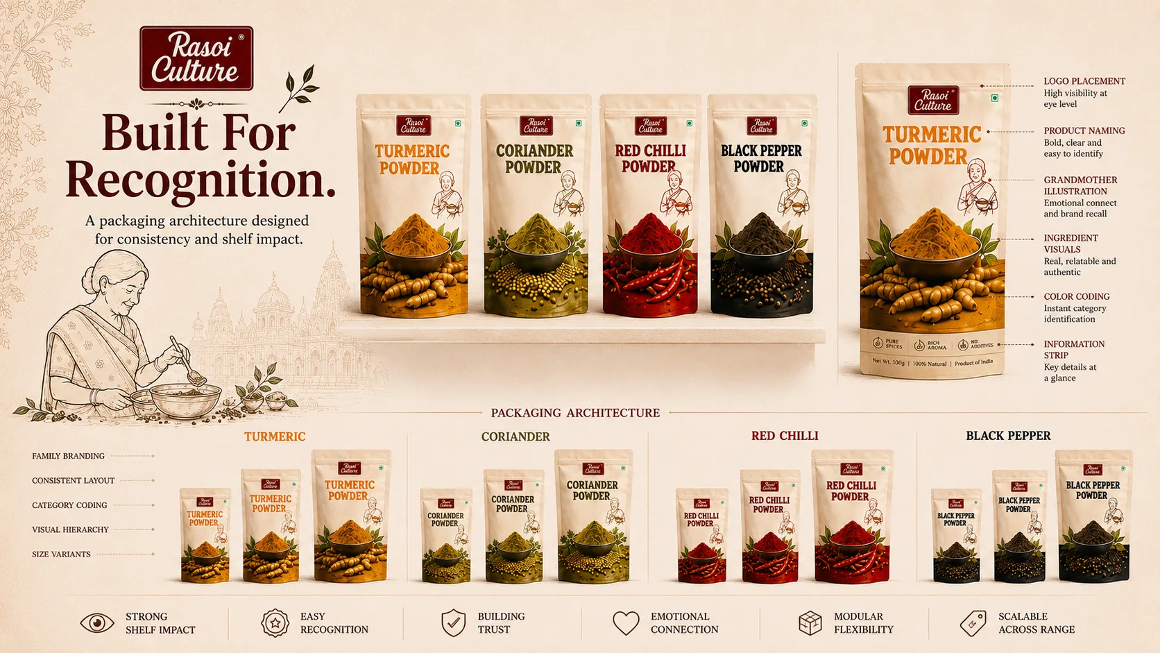 Rasoi Culture — Packaging Design packaging & visual design mockup 13 by Raghav Chopra